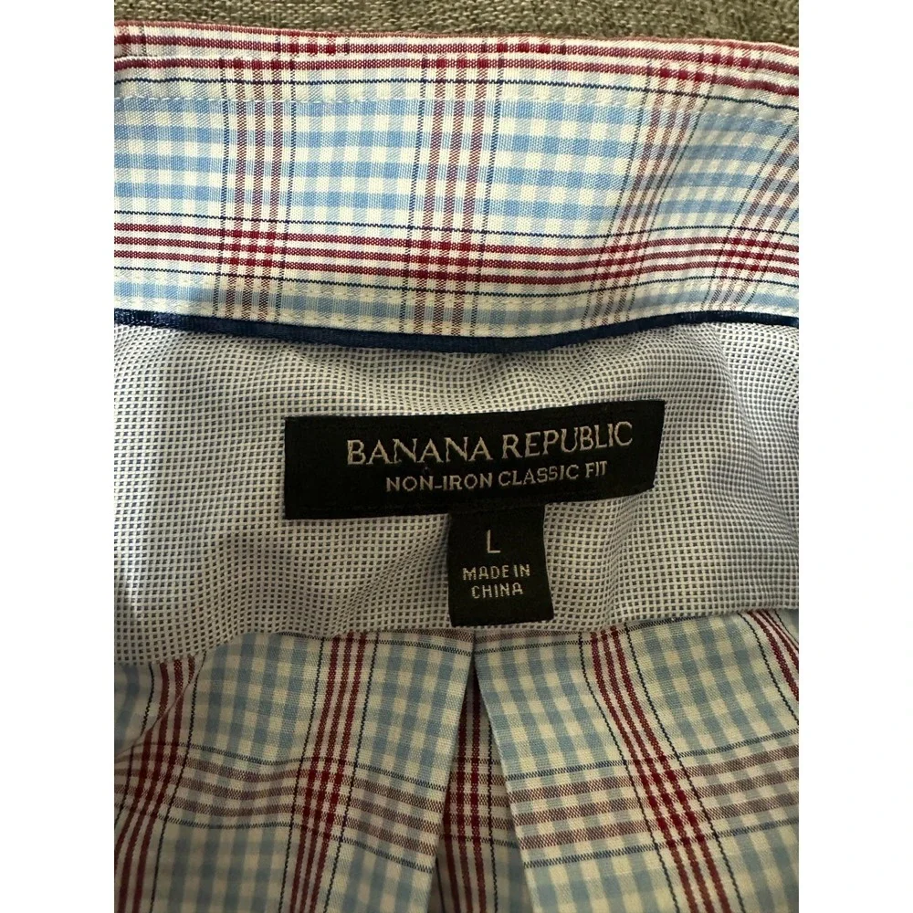 Banana Republic Classic Fit Men's L‎ Plaid Long Sleeve Shirt